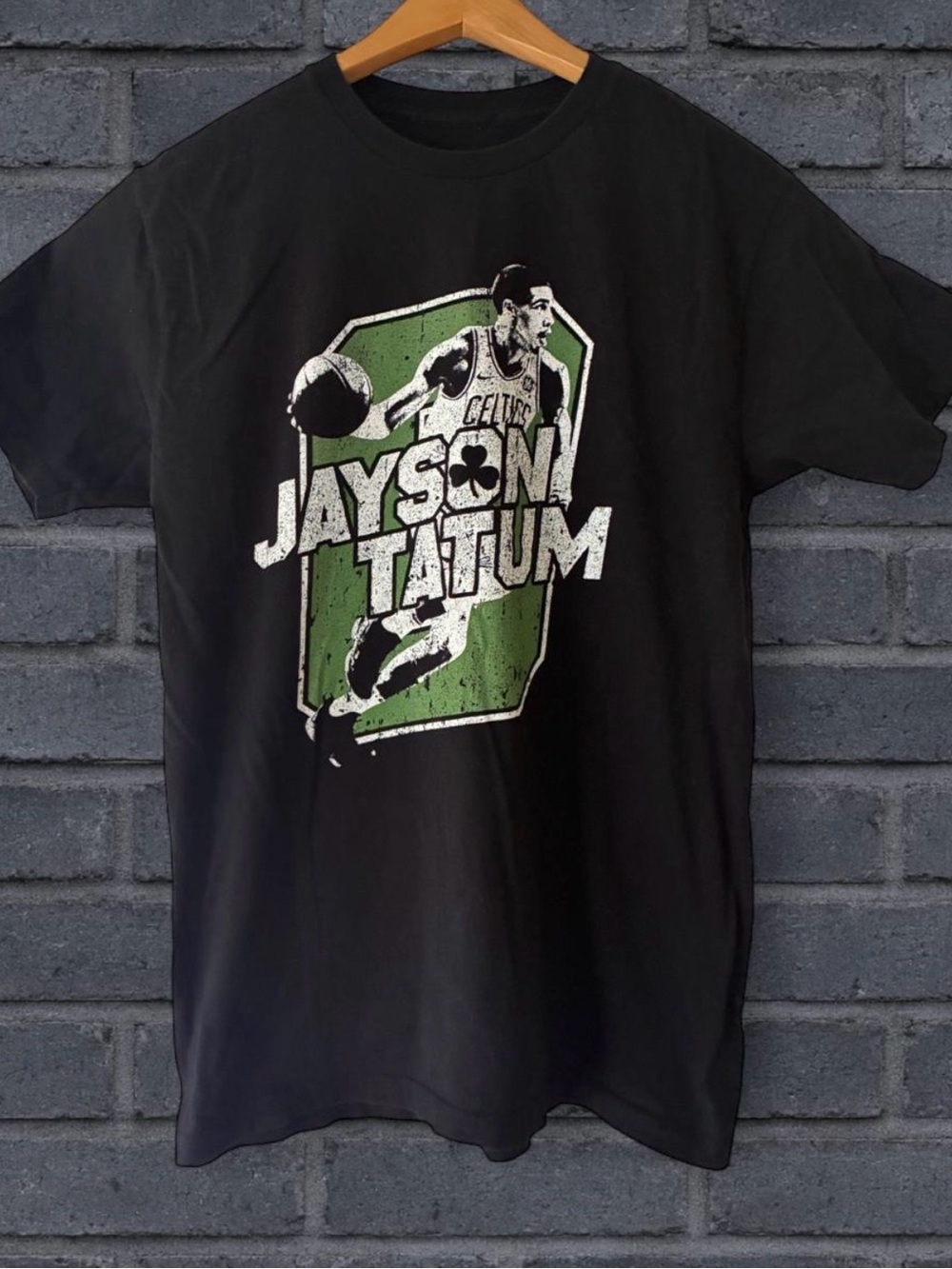 Men’s Boston Celtics Black Jayson Tatum Graphic Tee - Medium